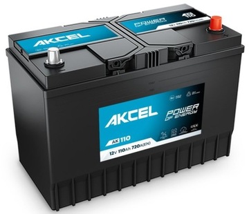 Akumulator 12V 110Ah 720A P+ Akcel Varta Clarios AK-110 Maszyny budowlane