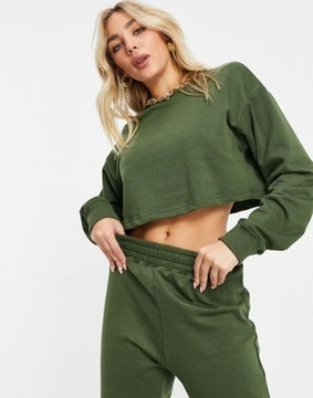 MISSGUIDED BLUZA ZIELONA DAMSKA KRÓTKA 32 1DUT