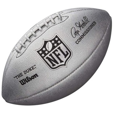 Мяч Wilson NFL Duke Metallic Edition WTF1827XB 9, серебристый