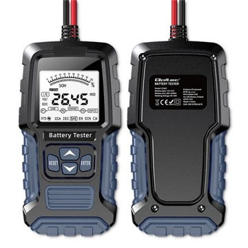 Qoltec Cyfrowy tester akumulatora z wyświetlaczem LCD | 12V | 24V | 3Ah-250