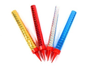 Торт-фонтанчик, торт-вспышка, цветной, 4 шт., 12 см.