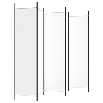 Ширма комнатная 6-панельная, белая, 300 х 200 см, ткань