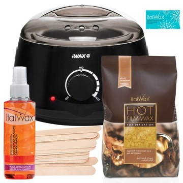 Zestaw depilacja WOSK TWARDY LOTION + PODGRZEWACZ