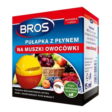 Pułapka z Płynem Wabiącym Na Muszki Owocówki BROS