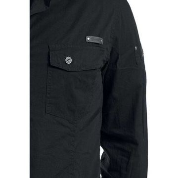 Košeľa s dlhým rukávom BRANDIT SlimFit Shirt čierna S