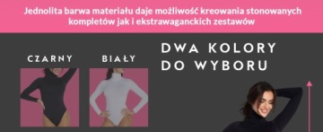 GATTA женский водолазка с длинным рукавом боди комбинезон элегантный эластичный черный r XL