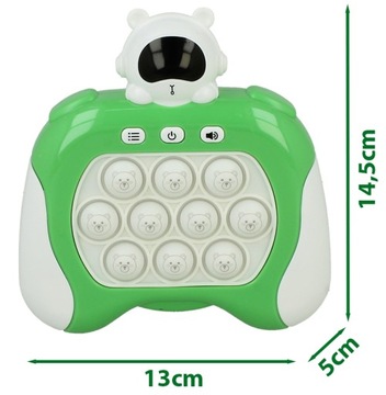 GRA ZRĘCZNOŚCIOWA POP IT POPIT ELEKTRYCZNA ANTYSTRESOWA LED DŹWIĘKI KOSMOS