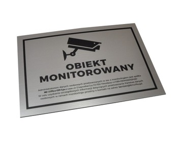 tabliczka firmowa informacyjna obiekt monitorowany