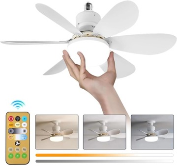ŻYRANDOL 40W LED WIATRAK WENTYLATOR SUFITOWY PLAFON LAMPA 52CM PILOT