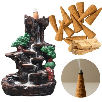 КЕРАМИЧЕСКИЙ АРОМАТИЧЕСКИЙ КАМИН ВОДОПАД АРОМАТНЫЕ ПАЛОЧКИ АРОМАТЕРАПИЯ ОБРАТНЫЙ ПОТОК