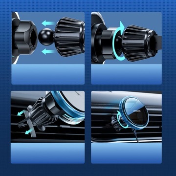 ИНДУКЦИОННОЕ ЗАРЯДНОЕ УСТРОЙСТВО JOYROOM, МАГНИТНЫЙ АВТОМОБИЛЬНЫЙ ДЕРЖАТЕЛЬ ДЛЯ РЕШЕТКИ