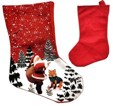НОСОК ПОДАРОК ​​НОСОК ПОДАРОК ​​СУМКА САНТА СУМКА КАМИН