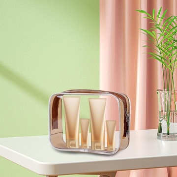 Прозрачная косметичка Двойная молния Портативный органайзер n