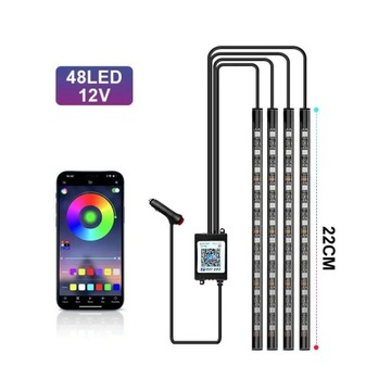 СВЕТОДИОДНАЯ ЛЕНТА для автомобиля RGB LEDs Гаджеты 4в1 Комплект: ЗАЖИГАЛКА + ПРИМЕНЕНИЕ