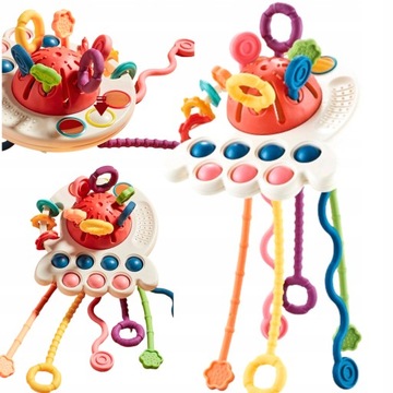 Zabawka Sensoryczna Montessori Gryzak dla Niemowląt ośmiornica