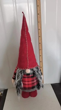 Skrzat Mikołaj krasnal stojący ozdoba na święta 60cm czerwony