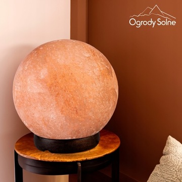 LAMPA SOLNA KULA okrągła z soli Himalajskiej naturalna OCZYSZCZACZ lampka