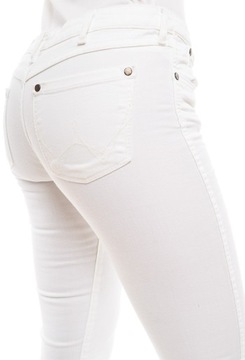 WRANGLER spodnie LOW white slim MOLLY _ W30 L34