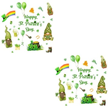 NAKLEJKI SZKLANE KALKOMANIA OKNO SHAMROCK