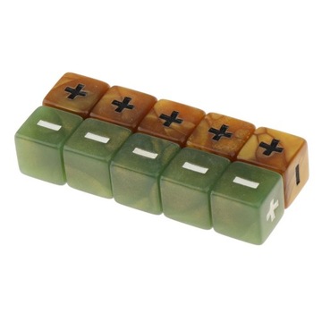 10 sztuk kostek do obliczeń matematycznych Minus Plus