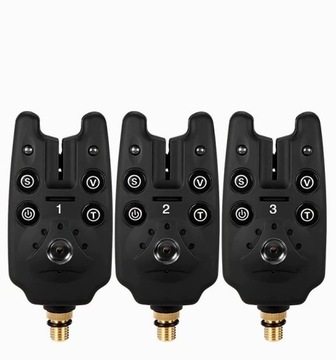 Установите водонепроницаемый сигнальный датчик рыбалки + штаб -квартира + 3 + 1 чемодан