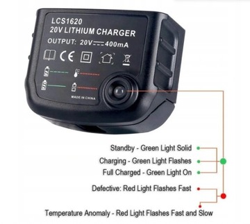 LCS1620 Зарядное устройство для Black & Decker LBXR20-OPE
