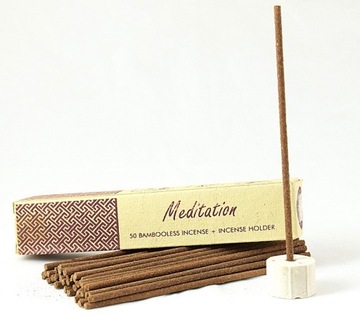 kadzidła indyjskie bez bambusa MEDITATION 50 sztuk