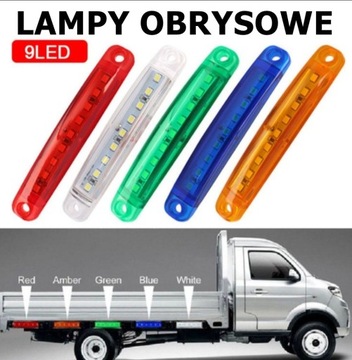 10 шт. ГАБАРИТНЫЙ ФОНАРЬ 9 светодиодов 12 В 24 В ОРАНЖЕВЫЙ ГАБАРИТНЫЙ ФОНАРЬ ДЛЯ ПРИЦЕПА