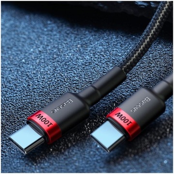 Kabel USB-C - USB-C 5A 100W FAST QC 3.0 PD 2.0 2m