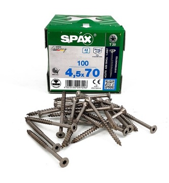 Wkręt Spax ze stali nierdzewnej, 4,5 x 70 mm