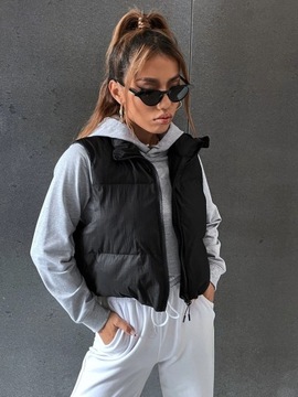 Kamizelka puchowa casual czarna L 40