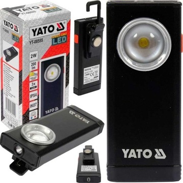 LATARKA ALUMINIOWA LAMPA LED WARSZTATOWA MAGNES