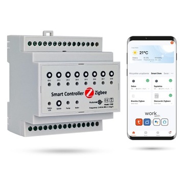 Sterownik ogrzewania podłogowego Zigbee Tuya 8-kanałowy CH8Z Listwa