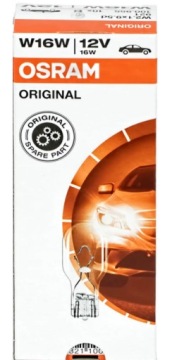 ОРИГИНАЛЬНЫЕ ЛАМПОЧКИ OSRAM 12V W16W W2.1x9.5d 10шт.
