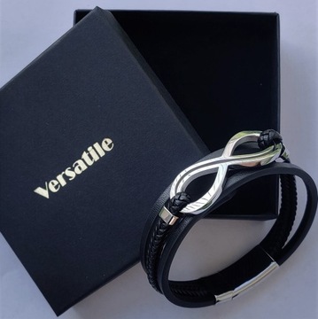 СЕРЕБРЯНЫЙ браслет, магнитная застежка, универсальный символ бесконечности.