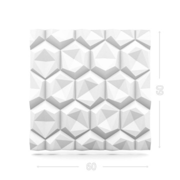 Стеновые панели 60х60 полистирол декоративные 3D геометрические ШЕСТИГРАННИКИ