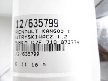 KANGOO I VSTŘIKOVAČE 873774 KPL. 1,2 8V
