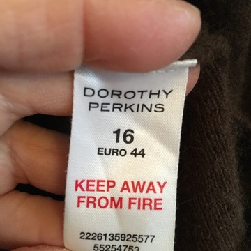 SWETEREK DOROTHY PERKINS BRĄZ XXL ROZPI AŻUREK