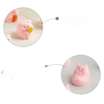 OZDOBY SAMOCHODOWE ŚWINKI DEKORACJA NA BIURKO 6 SZT