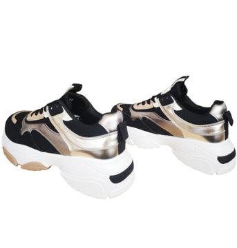 Damskie Buty Sneakersy Sportowe Adidasy Seastar na Platformie Czarne r. 40