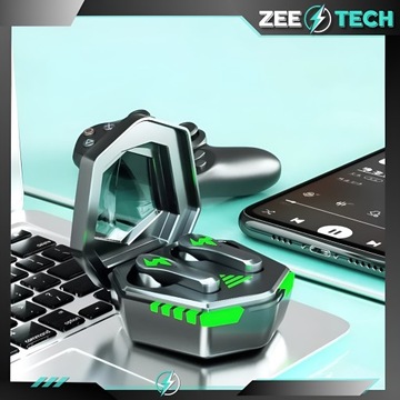 SŁUCHAWKI BEZPRZEWODOWE DOUSZNE Z MIKROFONEM BLUETOOTH SPORTOWE GAMINGOWE