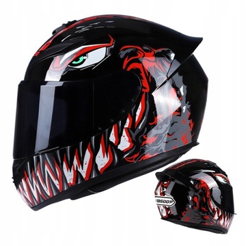 SZCZĘKOWY KASK MOTOCYKLOWY W KSZTAŁCIE JADU M
