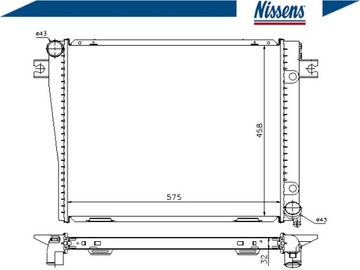 NISSENS 60602A Радиатор системы охлаждения двигателя
