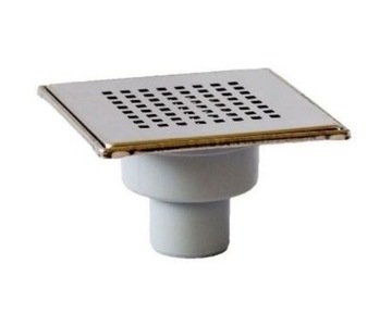 Wpust posadzkowy kratka odpływ pionowy AXUS 15cm. chrom połysk