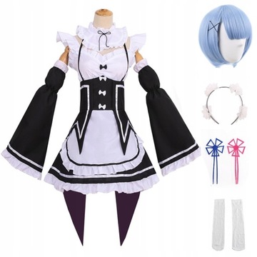 Stroj Kostium Cosplay Anime RE Zero Rem Maid