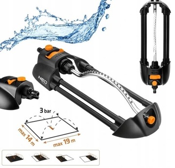 ZRASZACZ OGRODOWY WAHADŁOWY TRAWNIK 320 m² OSCYLACYJNY REGULOWANY + GRATIS