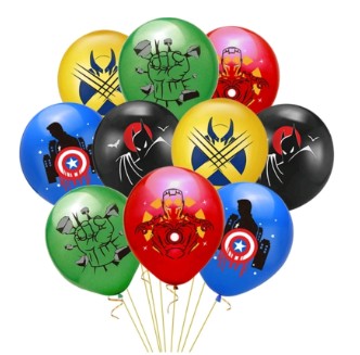 BALON KLASYCZNY SUPERBOHATEROWIE 10 SZT Z NADRUKIEM