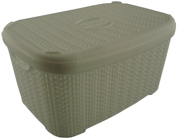 KOSZYK KOSZ PLASTIKOWY Z POKRYWKĄ 6 LITRÓW 30x20x15 cm