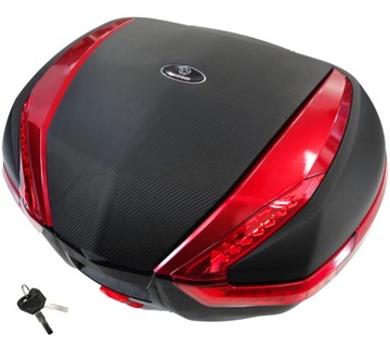 NOWY Kufer na KASK CENTRALNY Moretti 47l odblask motocyklowy centralny!