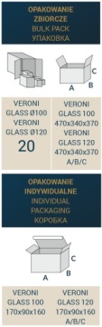 Вентилятор 100 мм Veroni Glass TIMER WC белая панель